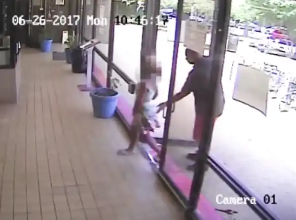Pervert Caught On Camera Sexually Molesting 10-Year-Old Girl (Photos)